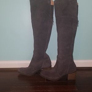 Suede over the knee boot in worn once